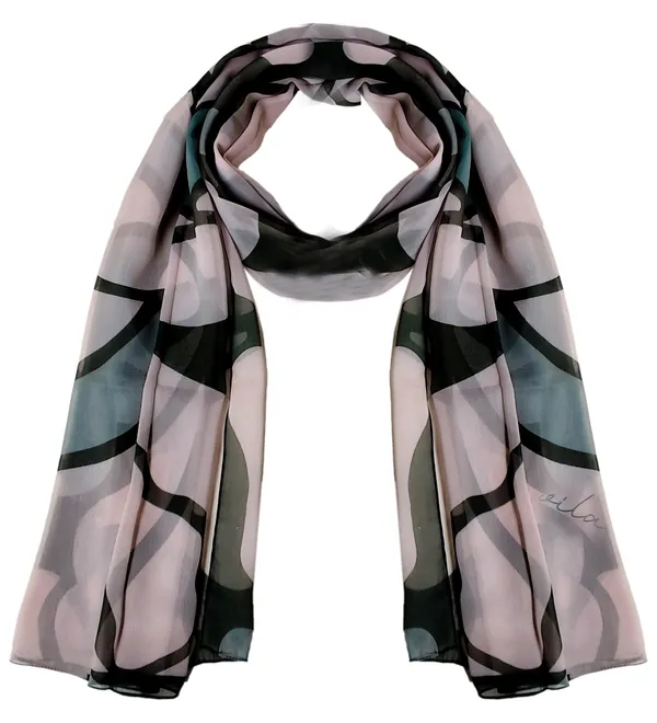 Multicolor_Butterfly_&_Dot_Print_Polyester_Women's_Stole_(70x180_cm)