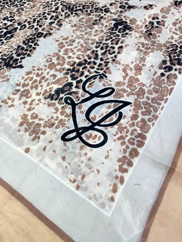 Leopard_Print_Scarf/Stole_|Stylish_Beige_Black_Multi-Color_Size_110_x_180_cm