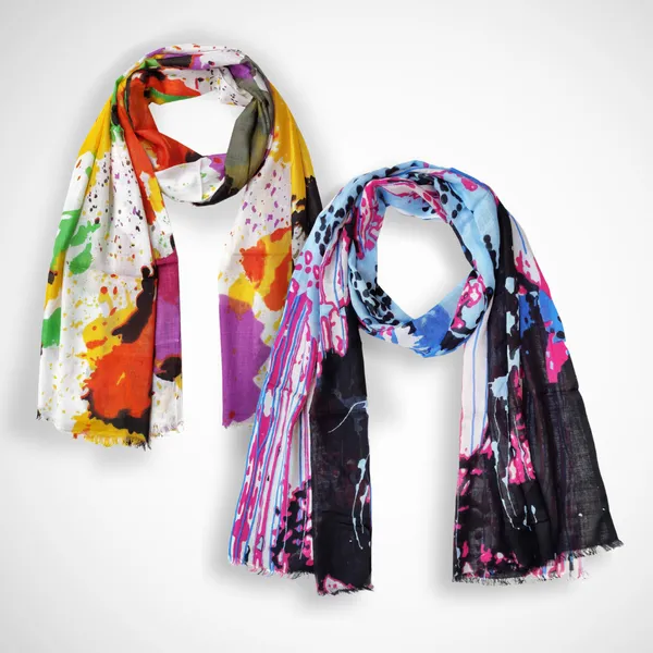 Pack_of_2:_Multicolor_Abstract_Print_Cotton_Blend_Women's_Scarf/Stole_(100x180_cm)