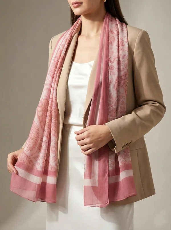 Women’s_Blue_Shadows_Print_Scarf/Stole_Elegant_Blue_Multi-Color_Fas_Large_Size_105_x_195_cm