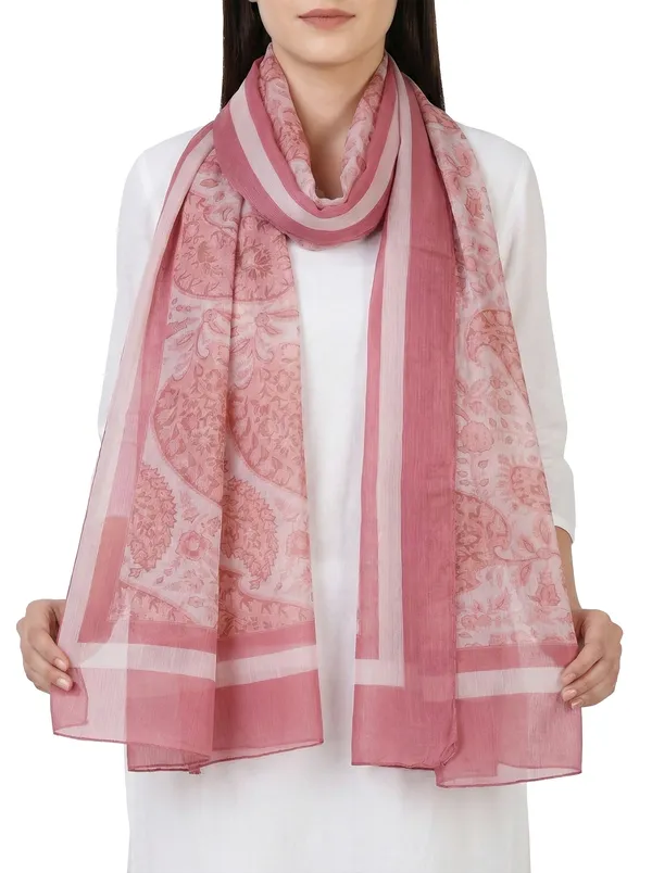 Women’s_Blue_Shadows_Print_Scarf/Stole_Elegant_Blue_Multi-Color_Fas_Large_Size_105_x_195_cm