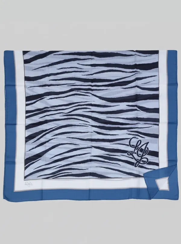 Women’s__Zebra_Print_Scarf_/_Stole_Stylish_Black_Blue_Multi-Color_Size_110_x_180_cm