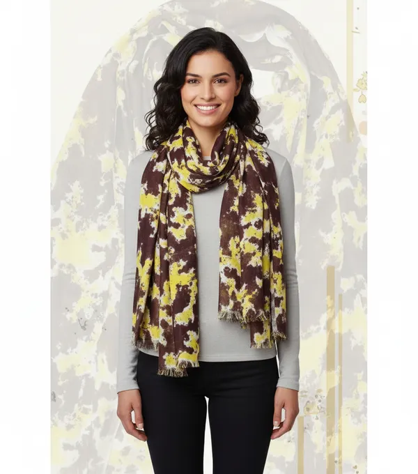 Yellow_&_Brown_Cloud_Print_Poly_Cotton_Lightweight_Women's_Scarf_(70x180_cm)