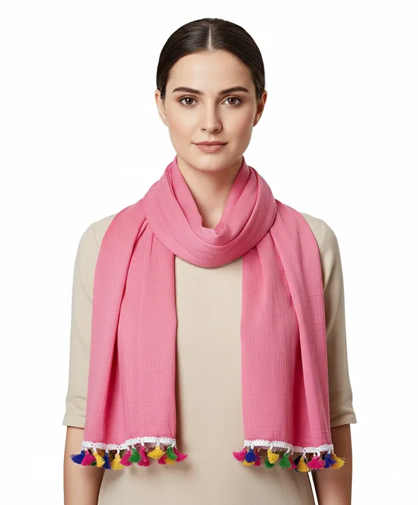Solid_Salmon_Pink_Cotton_Blend_Women's_Stole_with_Tassels_(100x180_cm)