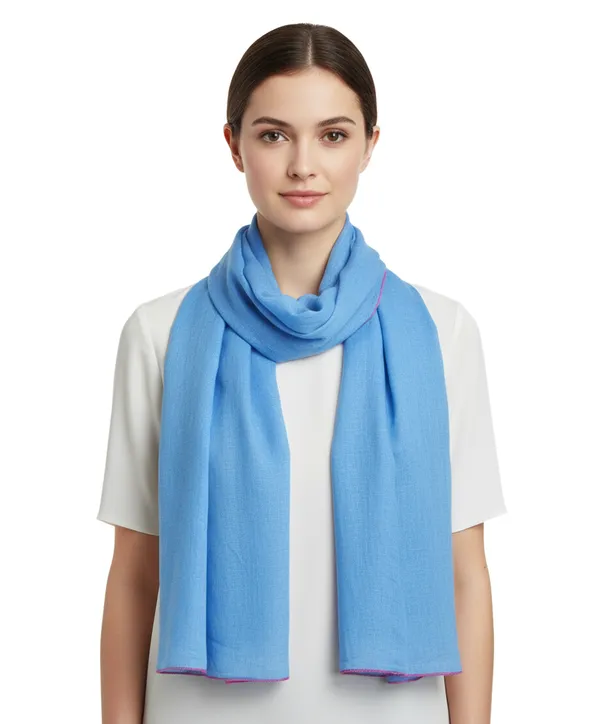 Solid_Blue_Cotton_Women's_Scarf_(100x180_cm)