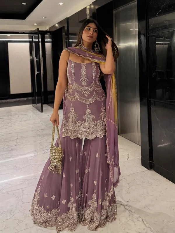Purple_Designer_Faux_Georgette_Embroidered_Sharara_Set_With_Dupatta_For_Women