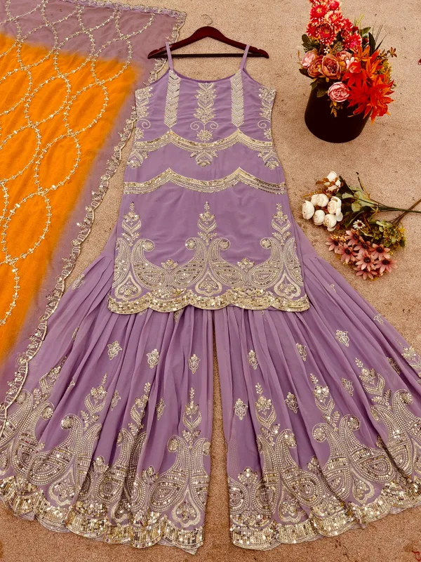 Purple_Designer_Faux_Georgette_Embroidered_Sharara_Set_With_Dupatta_For_Women