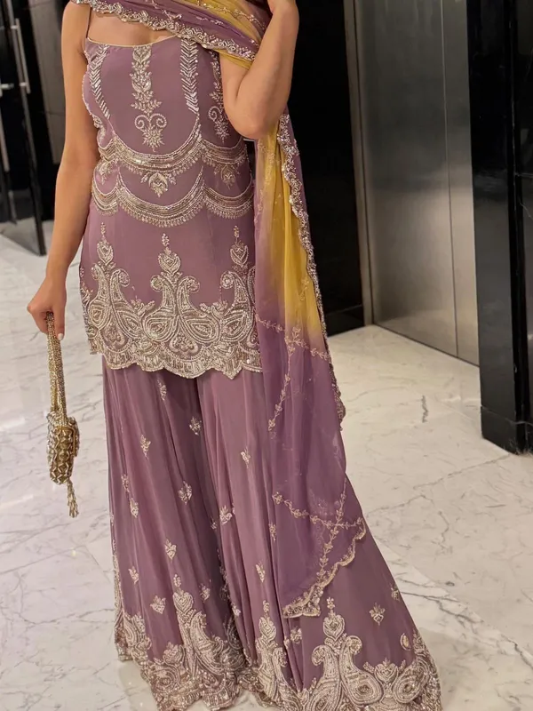 Purple_Designer_Faux_Georgette_Embroidered_Sharara_Set_With_Dupatta_For_Women