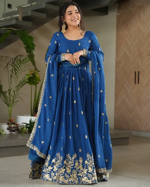 Blue_Designer_Chinnon_Silk_Embroidered_Anarkali_Suit_Set_With_Dupatta_For_Women