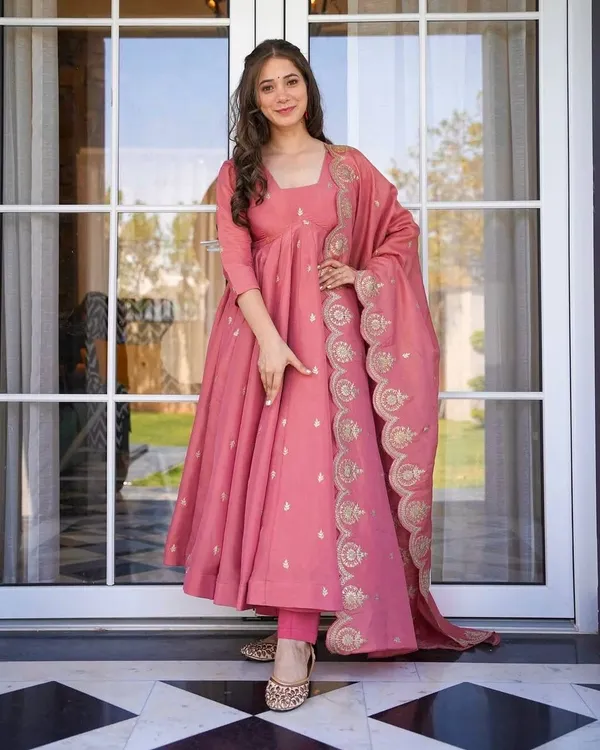 Babypink_Designer_Party_Wear_Embroidered_Anarkali_Gown_With_Dupatta_Set_For_Women