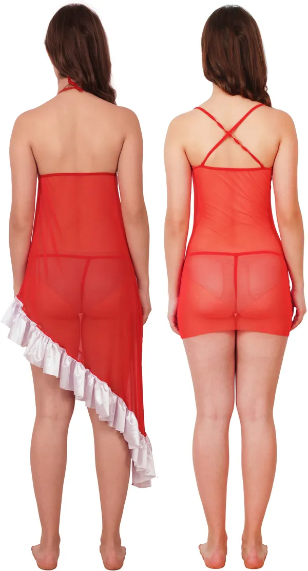 Red_Sheer_Net_Sleeveless_Netted_Babydoll_Nightwear_For_Women