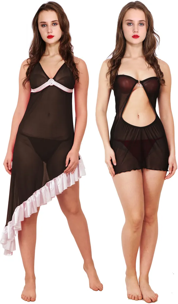 Black_Sheer_Net_Sleeveless_Netted_Babydoll_Nightwear_For_Women