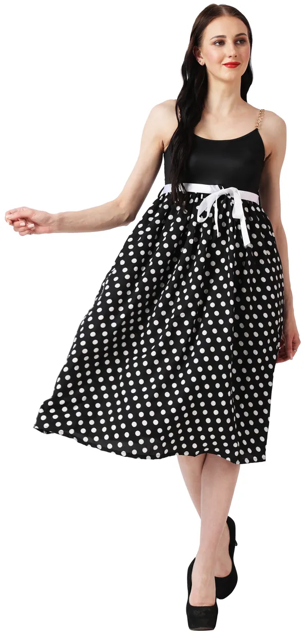 Black_Crepe_Printed_Sleeveless_Fit_&_Flare_Below_Knee_Dress_For_Women