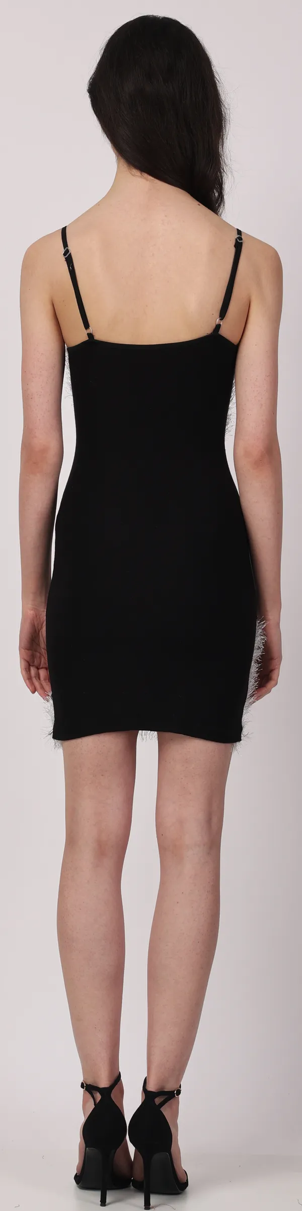Black_&_Grey_Poly_Fur_Solid_Sleeveless_Bodycon_Mini_Dress_For_Women