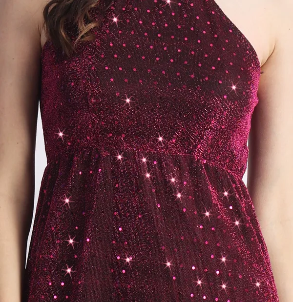 Maroon_Lurex_Net_Sleeveless_Gown_Maxi/Full_Length_Dress_For_Women