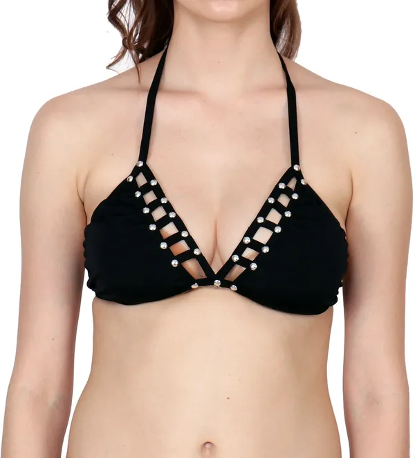 Black_Polyamide_Padded_Embellished_Bikini_Beachwear_For_Women