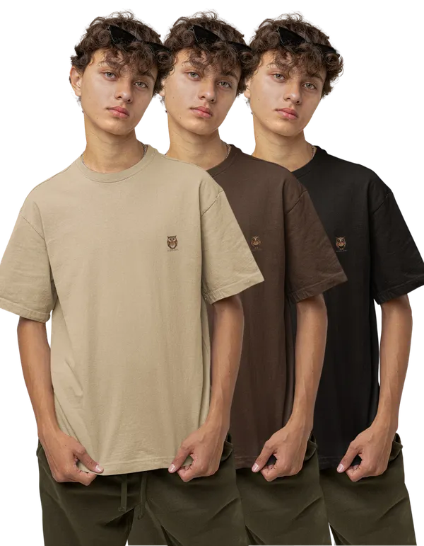 Pack_Of_3_Unisex_Oversized_T-Shirts_(Black_/_Beige_/_Dark_Brown)
