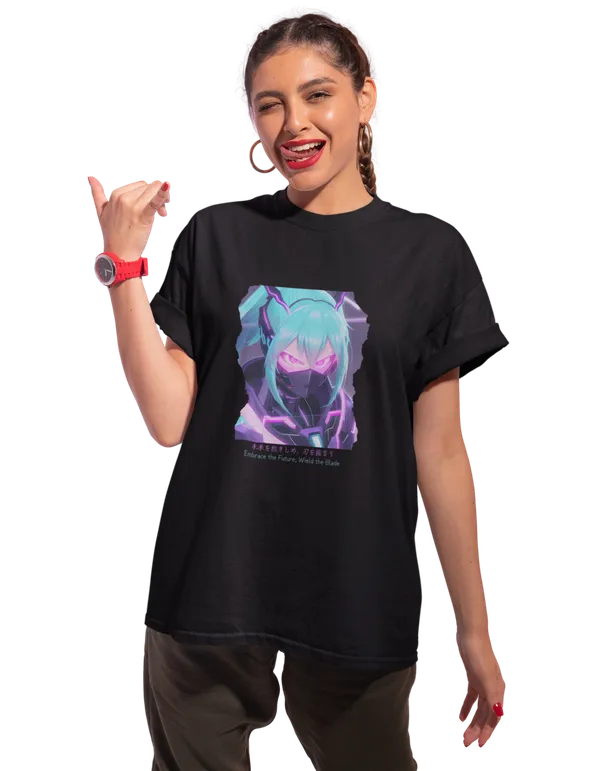 Anime_Unisex_Black_Printed_Blended_Cotton_Oversized_T-shirt