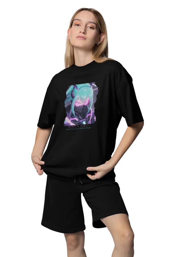 Anime_Unisex_Black_Printed_Blended_Cotton_Oversized_T-shirt