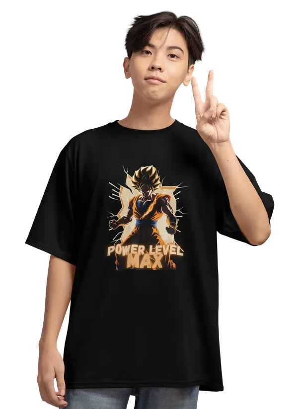 Anime_Unisex_Black_Printed_Blended_Cotton_Oversized_T-shirt
