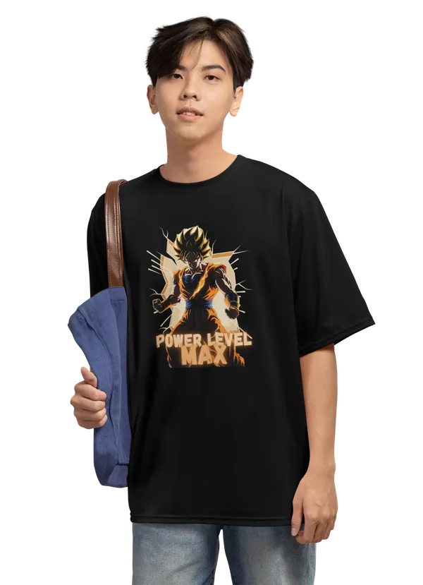 Anime_Unisex_Black_Printed_Blended_Cotton_Oversized_T-shirt