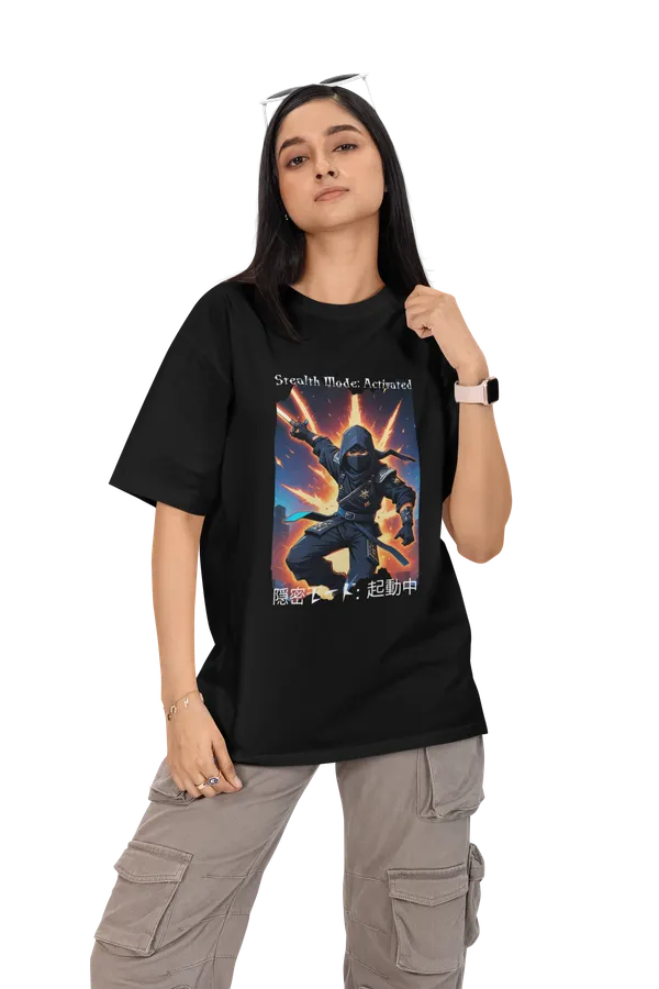 Anime_Unisex_Black_Printed_Blended_Cotton_Oversized_T-shirt