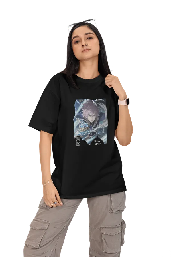 Anime_Unisex_Black_Printed_Blended_Cotton_Oversized_T-Shirt