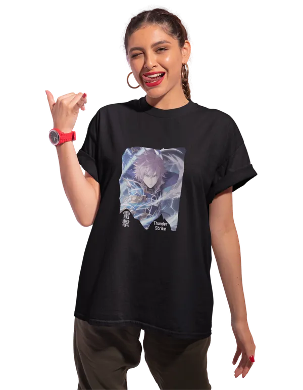 Anime_Unisex_Black_Printed_Blended_Cotton_Oversized_T-Shirt