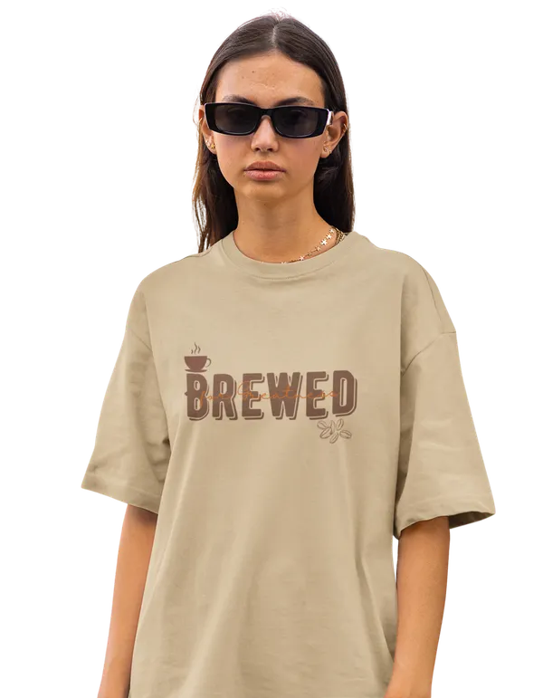 Unisex_Beige_Printed_Mixed_Cotton_Oversized_T-shirt