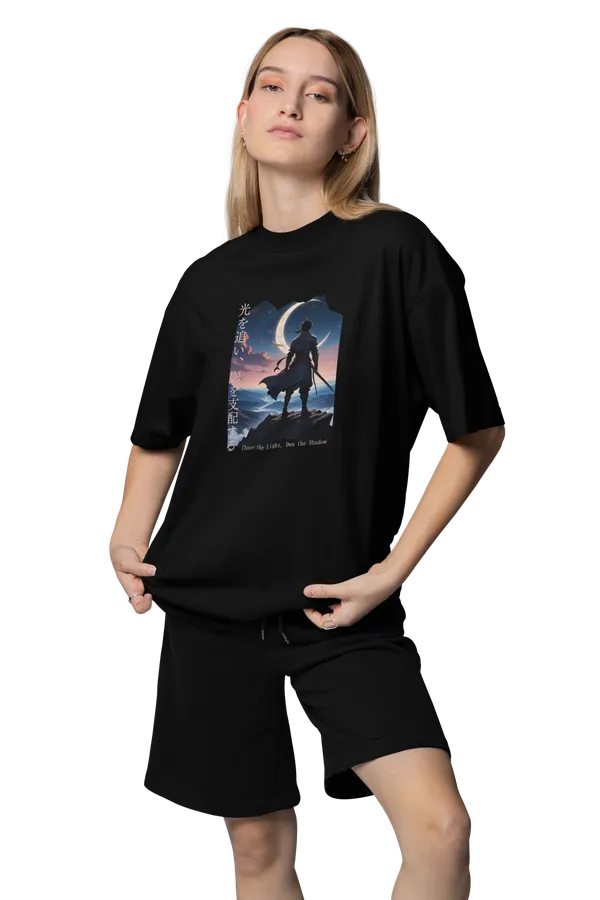 Anime_Unisex_Black_Printed_Blended_Cotton_Oversized_T-shirt