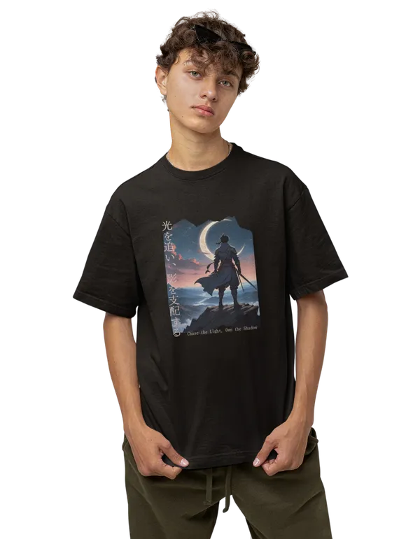 Anime_Unisex_Black_Printed_Blended_Cotton_Oversized_T-shirt