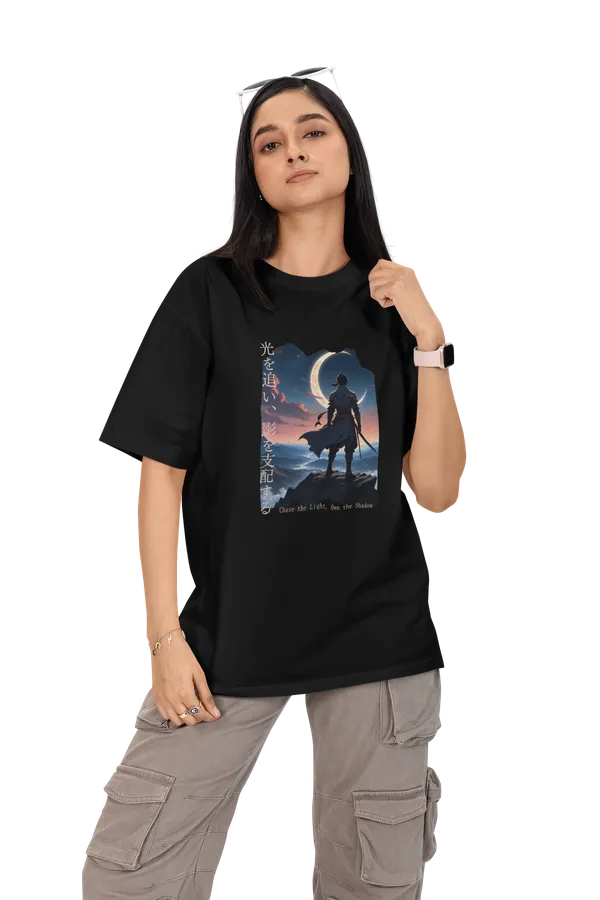 Anime_Unisex_Black_Printed_Blended_Cotton_Oversized_T-shirt