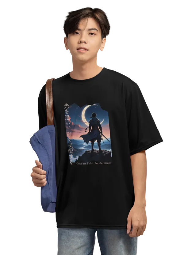 Anime_Unisex_Black_Printed_Blended_Cotton_Oversized_T-shirt
