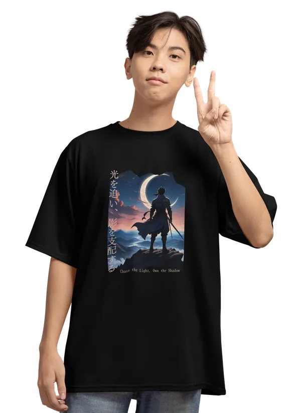 Anime_Unisex_Black_Printed_Blended_Cotton_Oversized_T-shirt