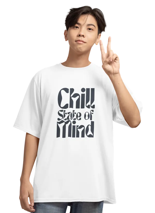Unisex_White_Printed_Blended_Cotton_Oversized_T-shirt