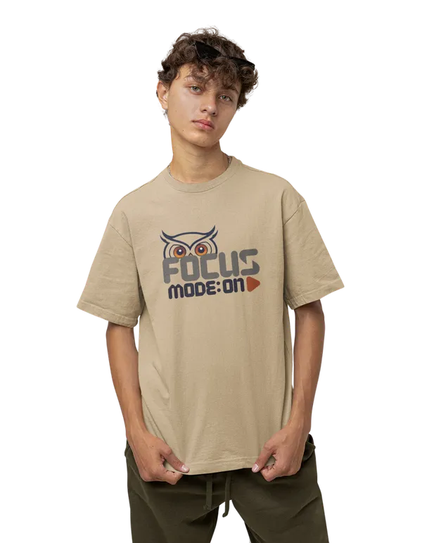 Unisex_Beige_Printed_Mixed_Cotton_Oversized_T-shirt