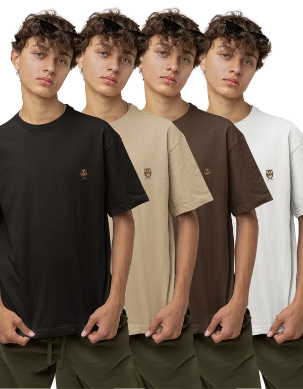 Pack_Of_4_Unisex_Oversized_T-Shirts_(Black_/_White_/_Beige_/_Dark_Brown)