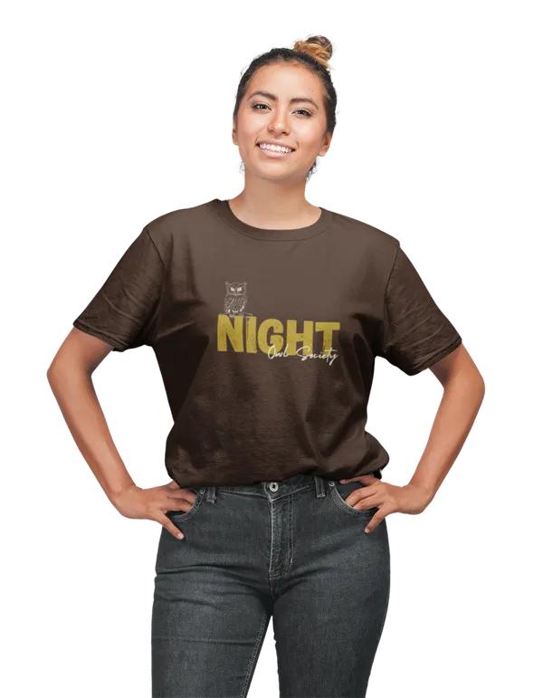 Unisex_Brown_Cotton_Printed_Oversized_T-shirt