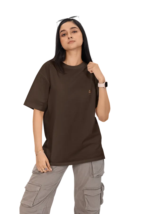 Unisex_Brown_Solid_Cotton_T-Shirt