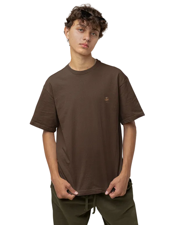 Unisex_Brown_Solid_Cotton_T-Shirt