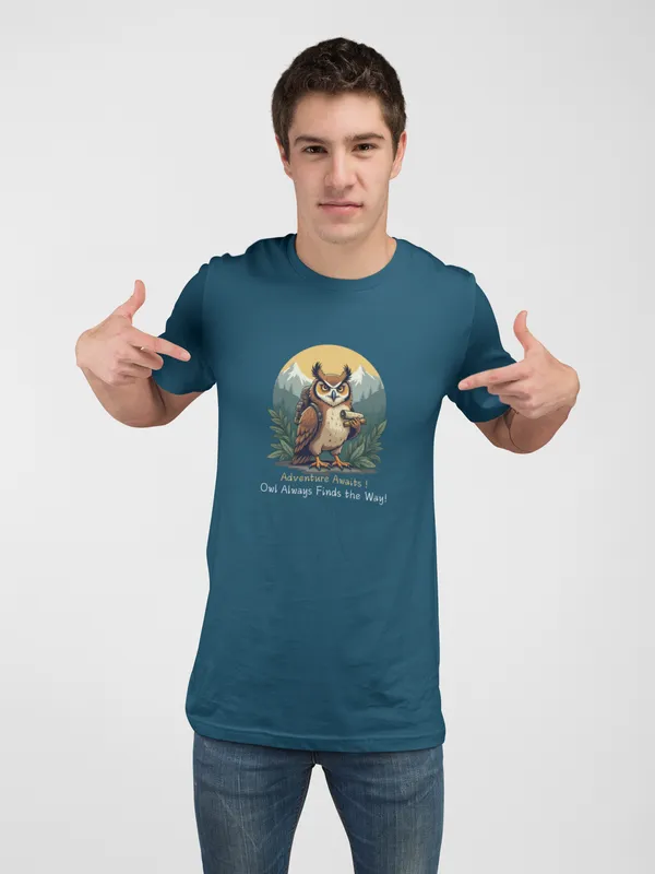 Anime_Unisex_Blue_Cotton_Printed_T-Shirt