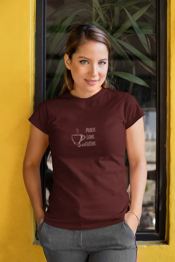 Unisex_Maroon_Cotton_Printed_T-Shirt