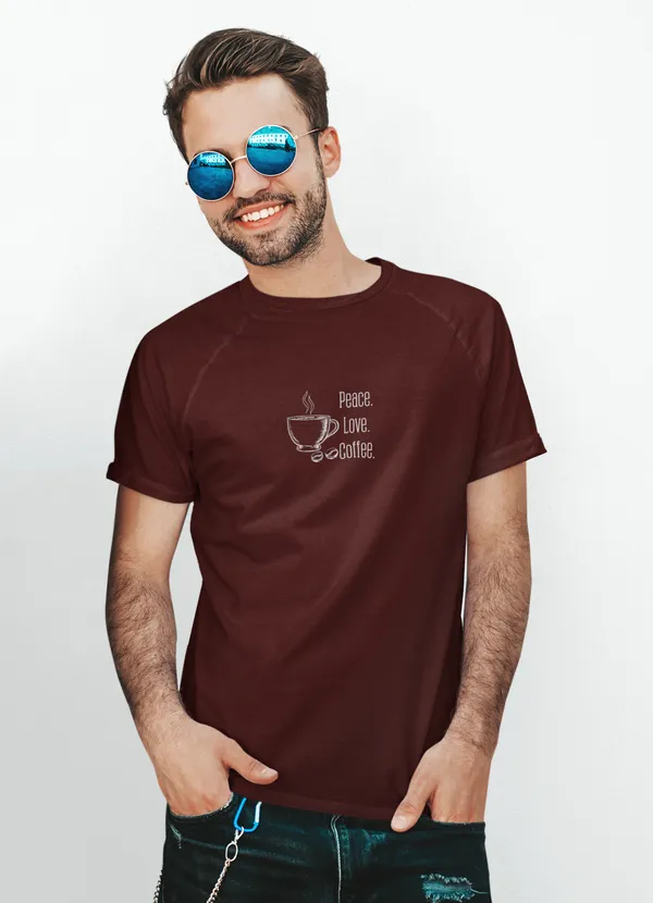 Unisex_Maroon_Cotton_Printed_T-Shirt