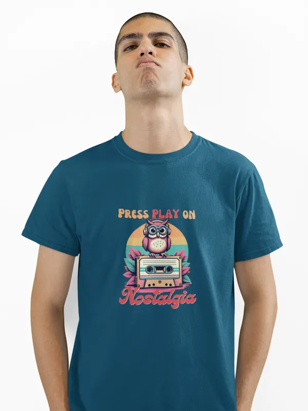 Anime_Unisex_Blue_Cotton_Printed_T-Shirt
