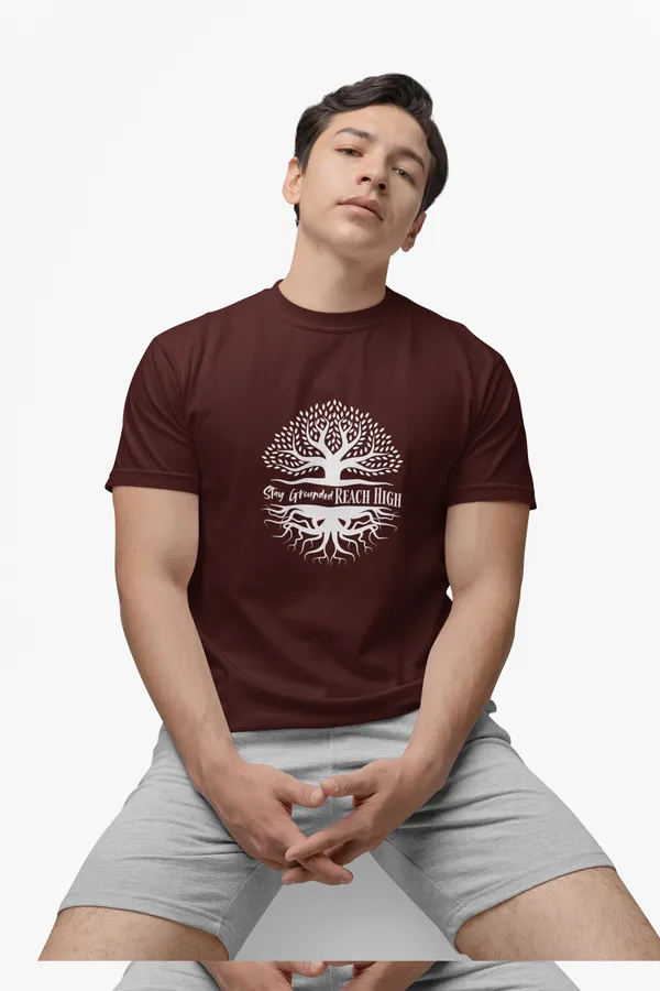 Unisex_Maroon_Cotton_Printed_T-Shirt