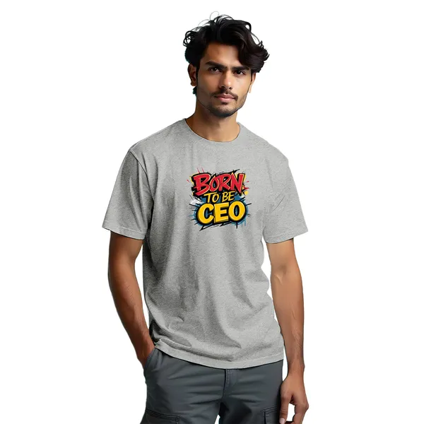 Unisex_Grey_Melange_Cotton_Printed_T-Shirt