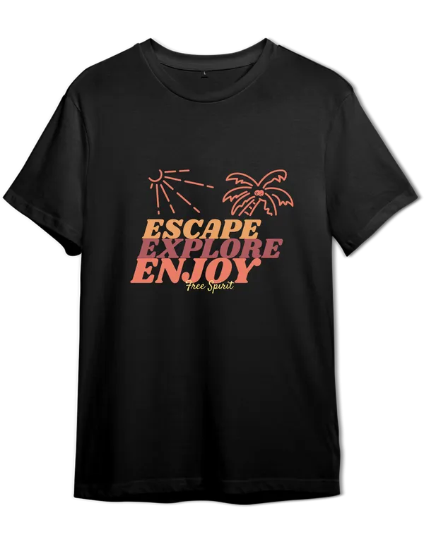 Unisex_Black_Cotton_Printed_T-Shirt