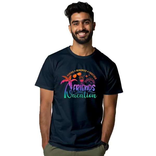 Unisex_Navy_Blue_Cotton_Printed_T-Shirt