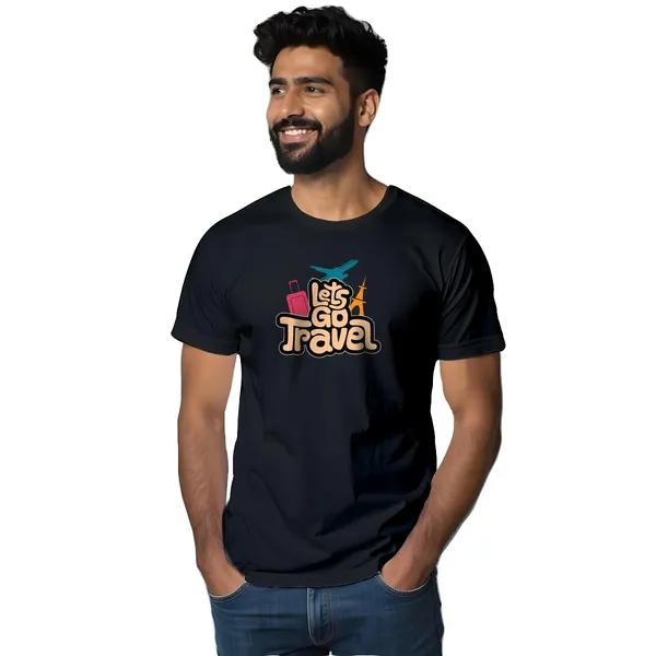Unisex_Black_Cotton_Printed_T-Shirt