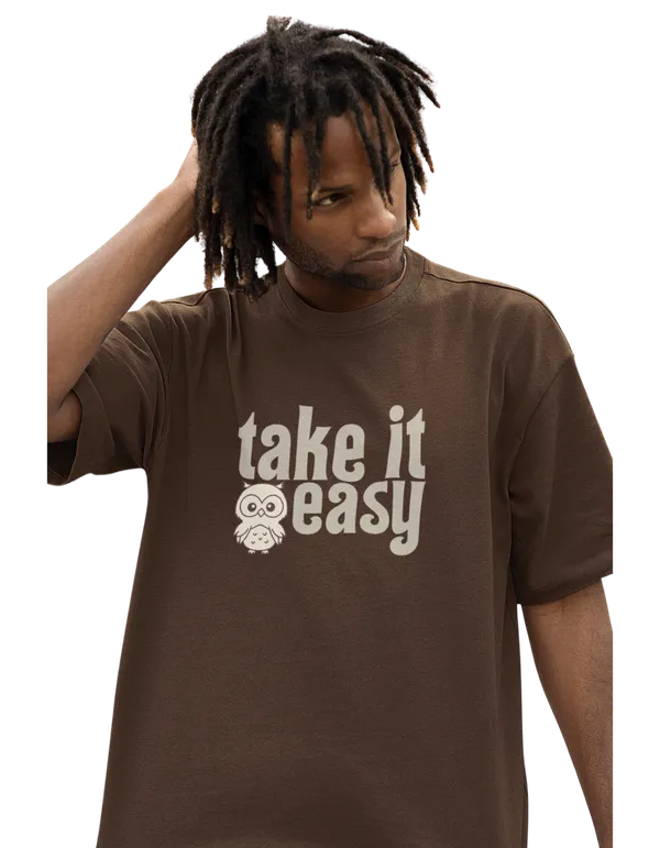 Unisex_Brown_Cotton_Printed_Oversized_T-shirt